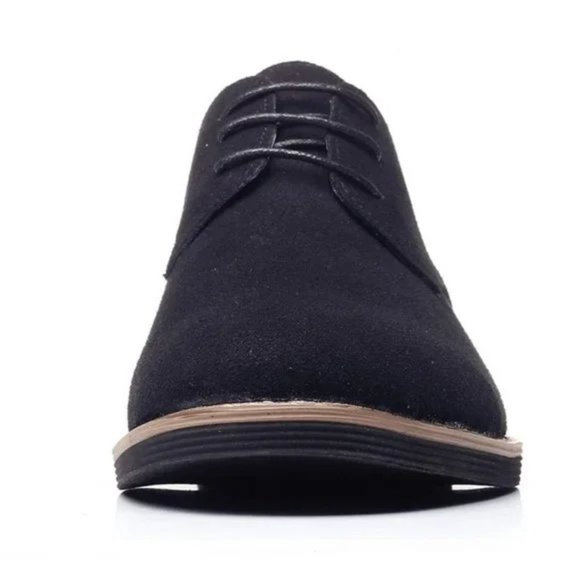 NEW ?MEN\'S Suede Dress Shoes Casual Black Oxfords main image 7